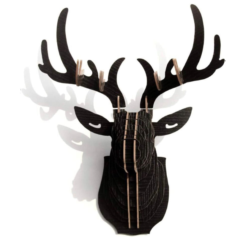 Wooden Deer Head Wall Art