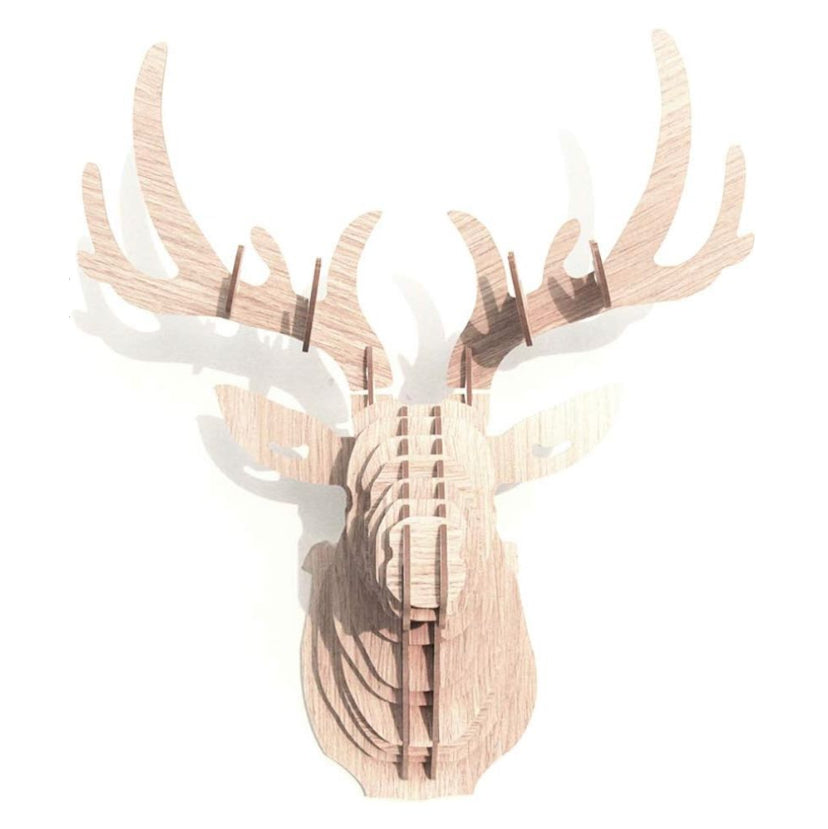 Wooden Deer Head Wall Art