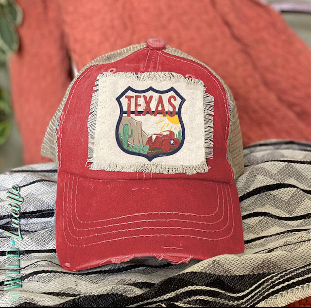 Red Destination Texas - Trucker Hat