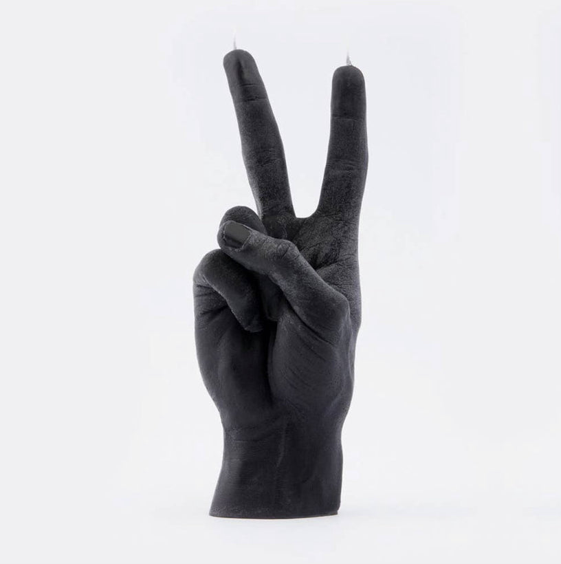 Victory Hand Gesture Candle